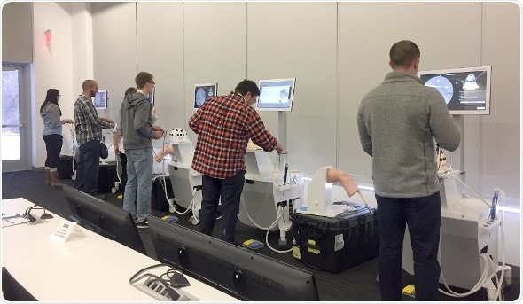People using medical simulators