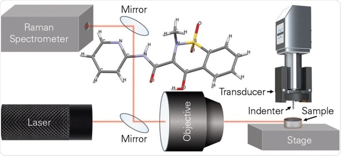 In-situ experimental configuration and piroxicam structure