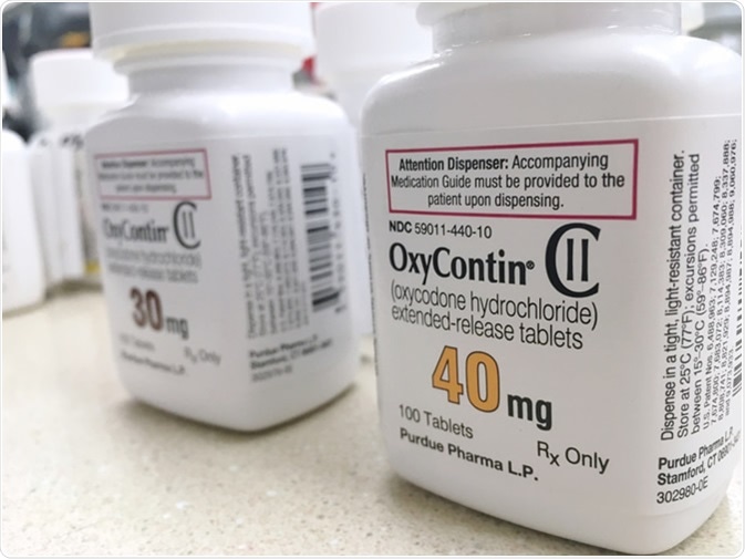 OxyContin bottles. Image Credit: PureRadiancePhoto / Shutterstock