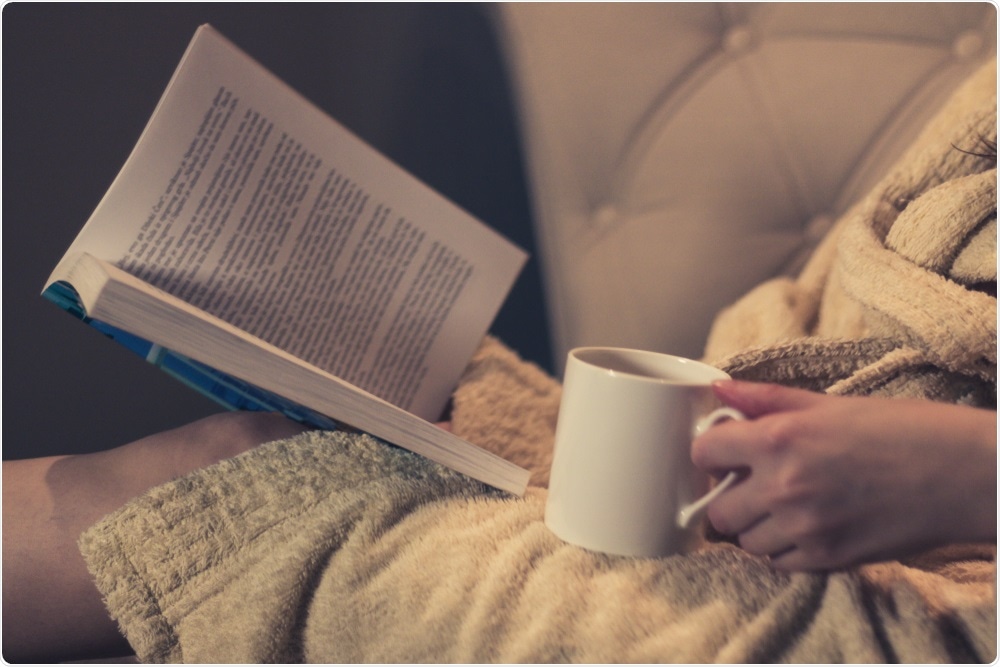 Person drinking coffee before bed