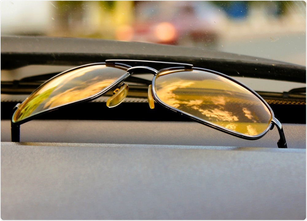 Anti-glare yellow lens glasses