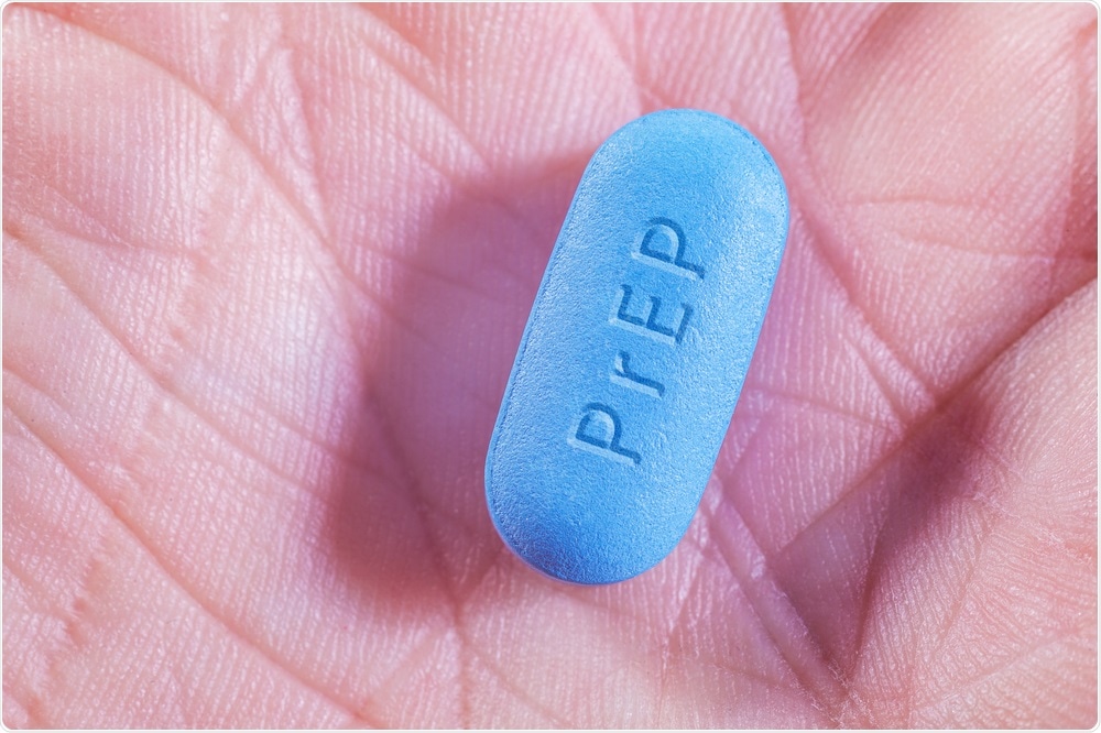 Blue PrEP pill - protective against HIV - in person