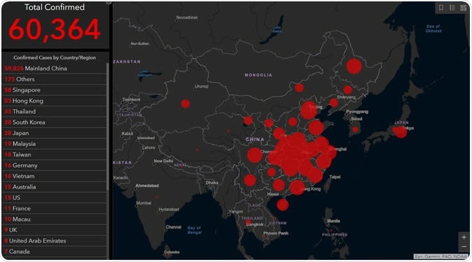 Coronavirus COVID-19 Global Cases by Johns Hopkins CSSE