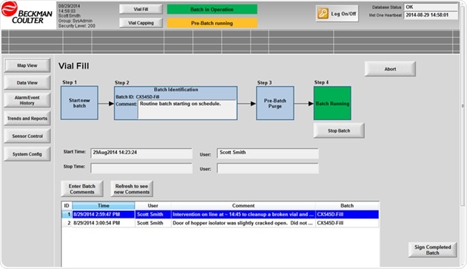 Batch workflow built into monitoring software.
