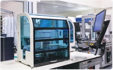 Integrated Cybio® FeliX pipetting platform in SynbiCITE’s London DNA Foundry laboratory at Imperial College London.