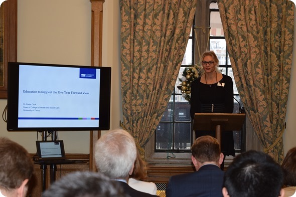 Dr Paula Crick speaking at the House of Commons
