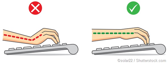 Keyboard hand posture