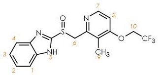 Structure of lansoprazole. 