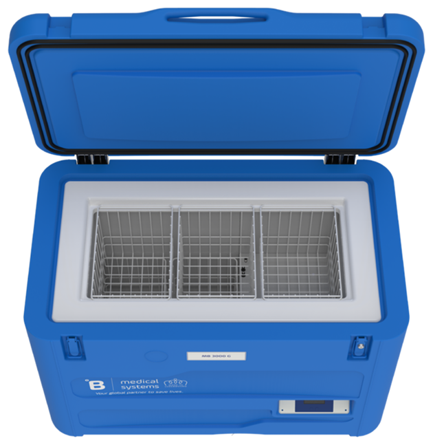 MRB3000SDD solar-powered blood bank refrigerator for off-grid storage