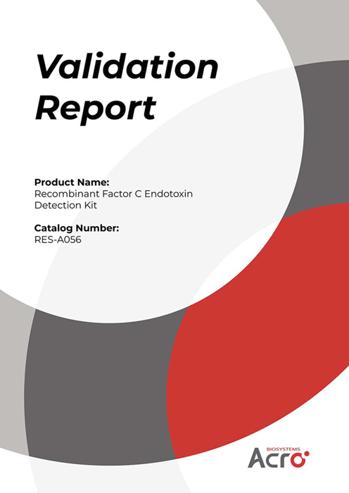 Front cover of the ACROBiosystems validation report.