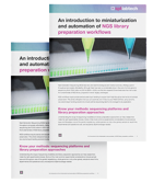 Introduction to NGS library prep miniaturization and automation